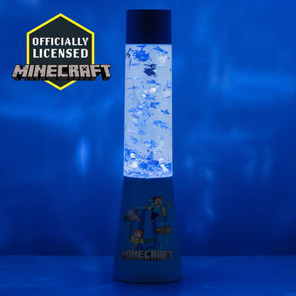 Lampada Glitter Minecraft Lampada da Notte con Icone Fluttuanti, Ufficiale
