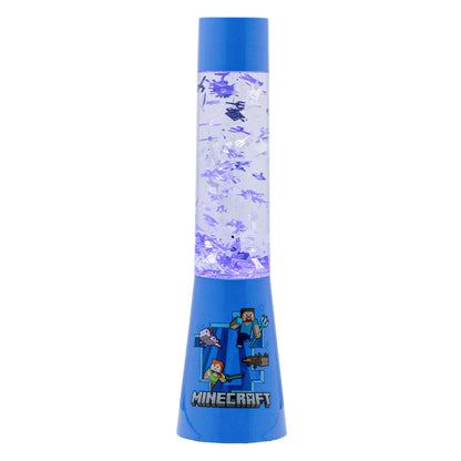 Lampada Glitter Minecraft Lampada da Notte con Icone Fluttuanti, Ufficiale