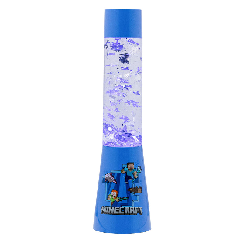 Lampada Glitter Minecraft Lampada da Notte con Icone Fluttuanti, Ufficiale