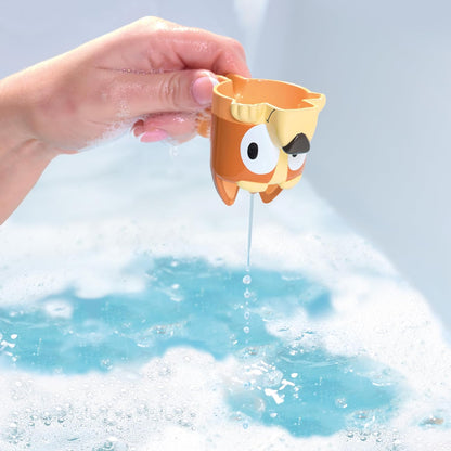 Toomies Bluey's Family Pourers with Designs Featuring Chilli, Bandit, Bingo, and Bluey - Nesting, Stacking Cups for Bath Time - Officially Licensed Bluey Toys - Baby Bath Toys for +18 Months