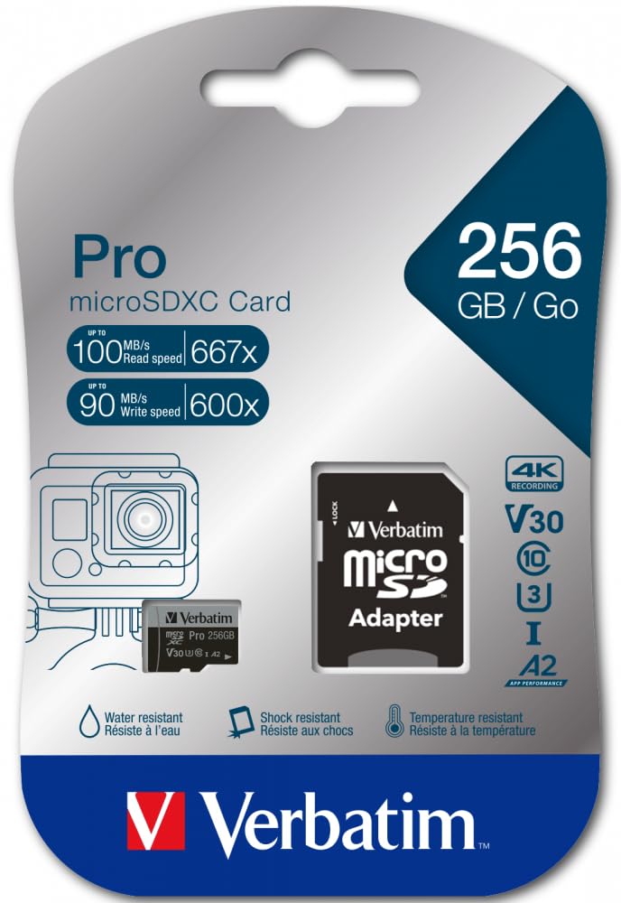 VERBATIM CARTE MICRO SDXC 256GB ADAP