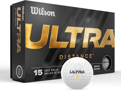 Wilson 23' Ultra Golf Balls - 15 Pack Distance White