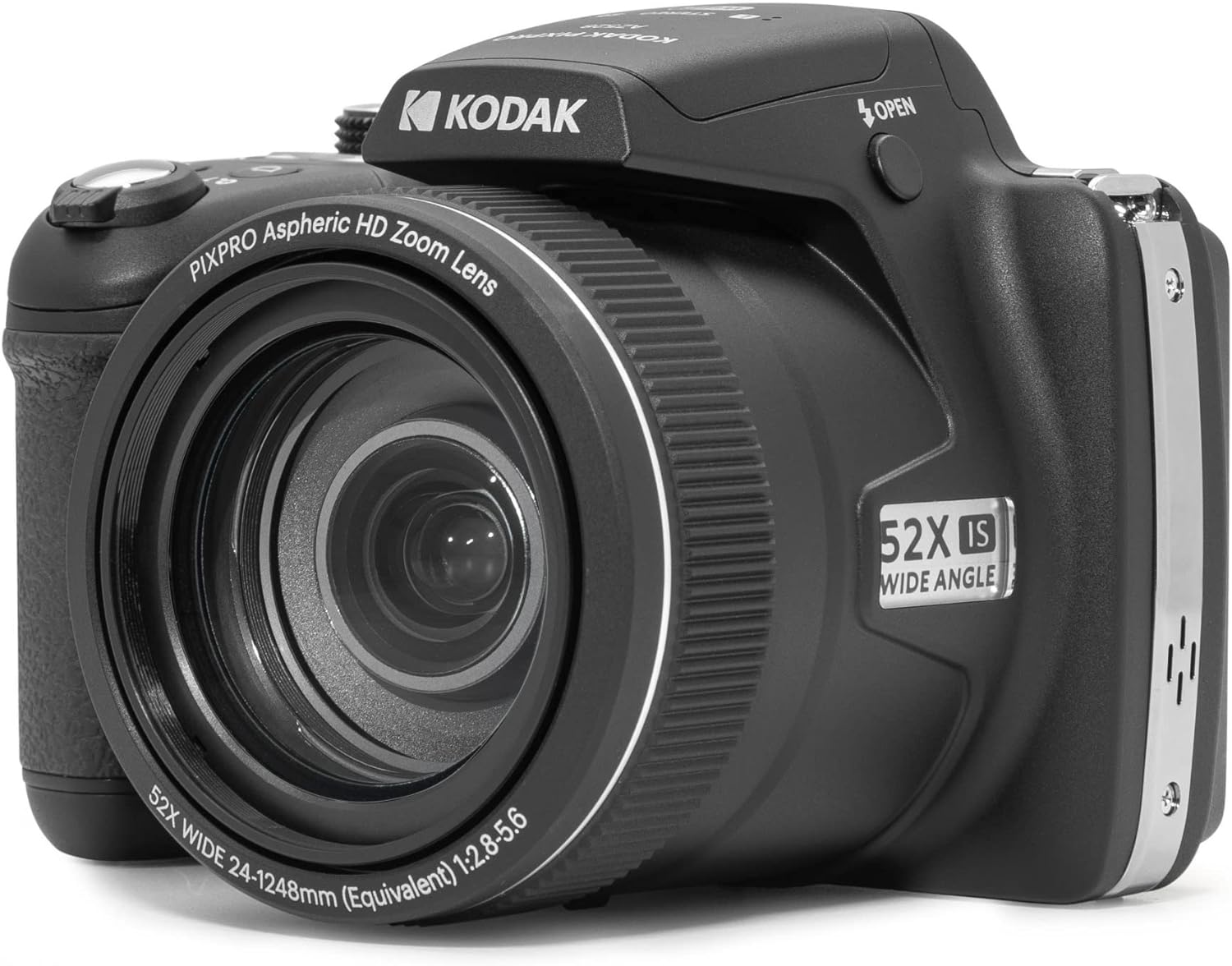 KODAK Pixpro AZ528 - Cámara Digital Bridge de 16 Megapíxeles, Zoom Óptico 52X, Estabilizador Óptico, Pantalla LCD 3 pulgadas, Video Full HD 1080p, Batería Li-ion - Negra