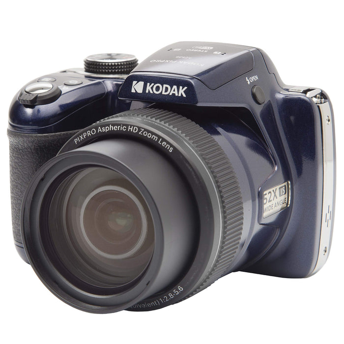Kodak Pixpro AZ528 - Cámara Digital Bridge de 16 MP, Zoom óptico de 52x, Estabilizador óptico, Pantalla LCD de 3 Pulgadas, Vídeo Full HD 1080p, Batería Li-Ion - Azul Medianoche