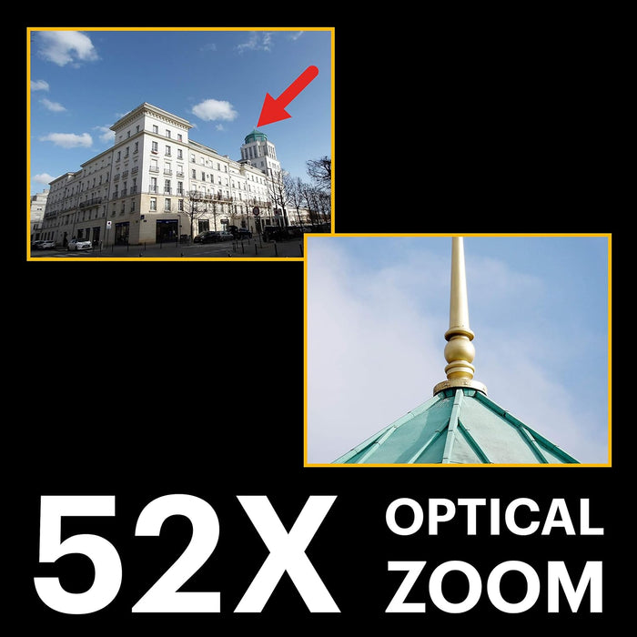 Kodak Pixpro AZ528 - Cámara Digital Bridge de 16 MP, Zoom óptico de 52x, Estabilizador óptico, Pantalla LCD de 3 Pulgadas, Vídeo Full HD 1080p, Batería Li-Ion - Azul Medianoche