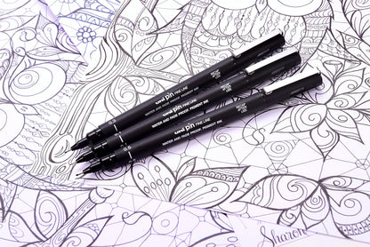 uni-ball PIN Black Felt Tip Pen Fineliners, Water and Fade-Resistant Ink, Ideal for Architects, Sketching, Scrapbooking, Outlining, Journaling, Art, Technical Drawing, Archival Quality, 18pc Gift Set