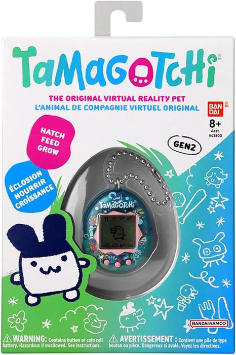 BandAI Tamagotchi Original Tama Ocean Shell | Tamagotchi Original Cyber Pet 90s Adults and Kids Toy with Chain | Retro Virtual Pets are Great Boys and Girls Toys or Gifts for Ages 8+