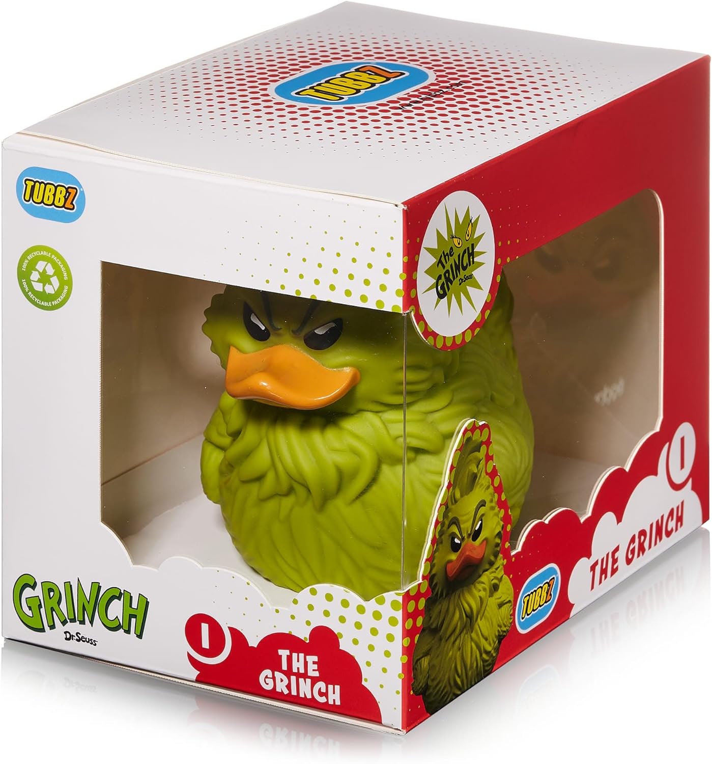 TUBBZ Boxed Edition Dr Seuss Grinch Collectible Vinyl Rubber Duck Figure - Official Grinch Merchandise - TV, Movies & Video Games