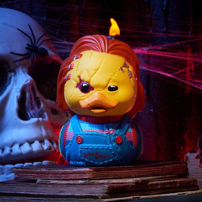 TUBBZ Box-Ausgabe Chucky Vernarbte Sammler-Vinyl-Gummiente Figur - Offizielles Chucky Merchandise - Fernsehen, Filme & Videospiele