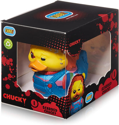 TUBBZ Box-Ausgabe Chucky Vernarbte Sammler-Vinyl-Gummiente Figur - Offizielles Chucky Merchandise - Fernsehen, Filme & Videospiele