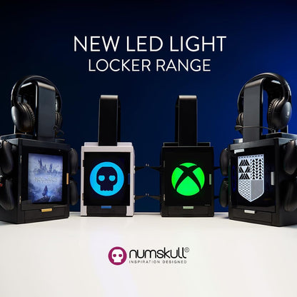 numskull Armadio ufficiale Xbox LED da gioco, supporto controller e supporto per cuffie per PS4/PS5 e Xbox Series X|S, diverse impostazioni di illuminazione a LED, spedizione ufficiale Xbox