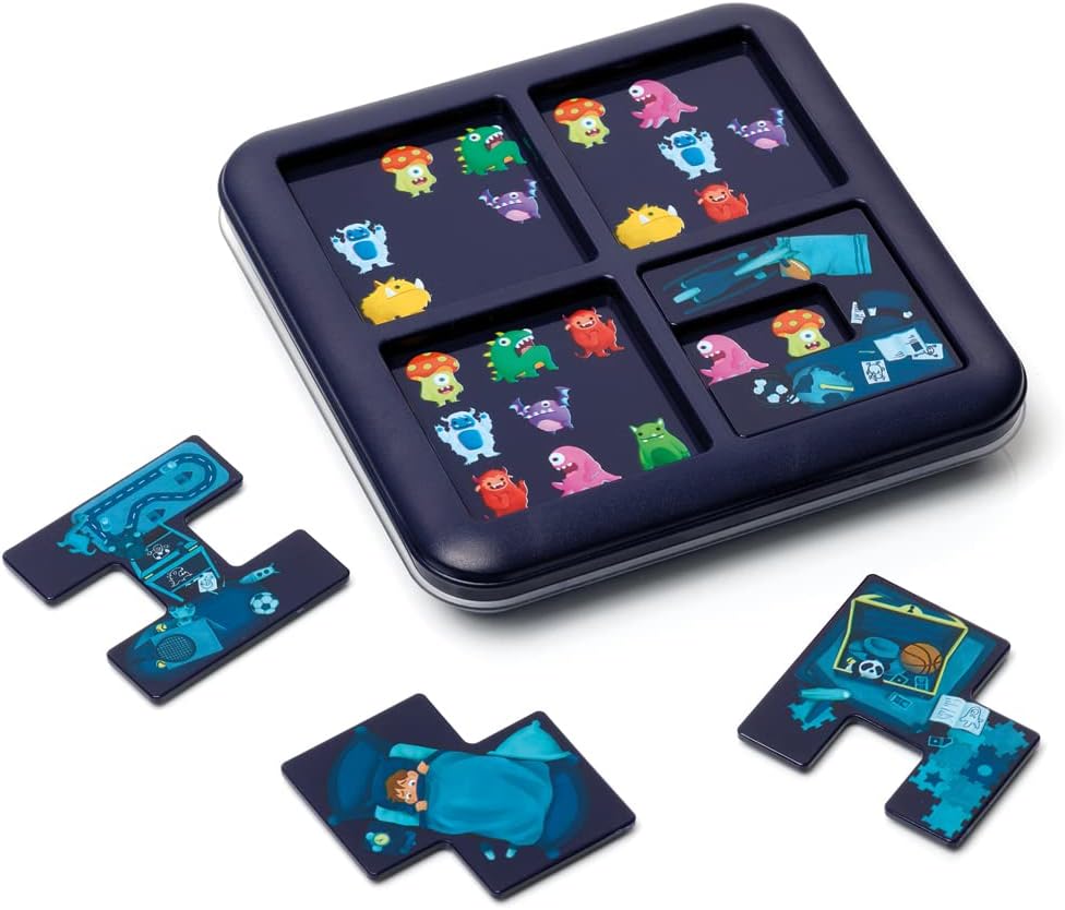 SmartGames - Monsters Hide & Seek, Puzzle Game with 60 Challenges, 6+ Years