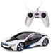 Liberty Imports-48400 BMW I8 1:24 Coche con Control Remoto, Color Blanco y Negro, Scale (Rastar Conce12pt Car