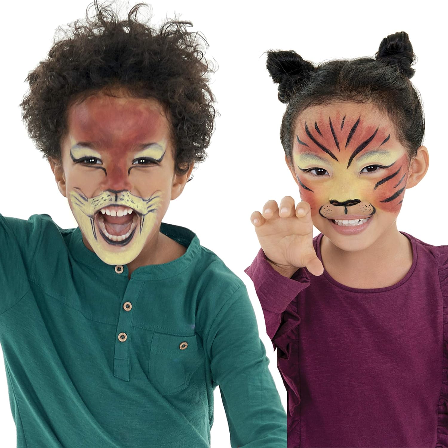 CARIOCA Mask Up Animals, Face Painting Kit for Boys and Girls, Make-up Sticks Ideal for Christmas, Halloween, Carnival and Parties - 3 Colours and 2 Tutorials - Dermatologically Tested