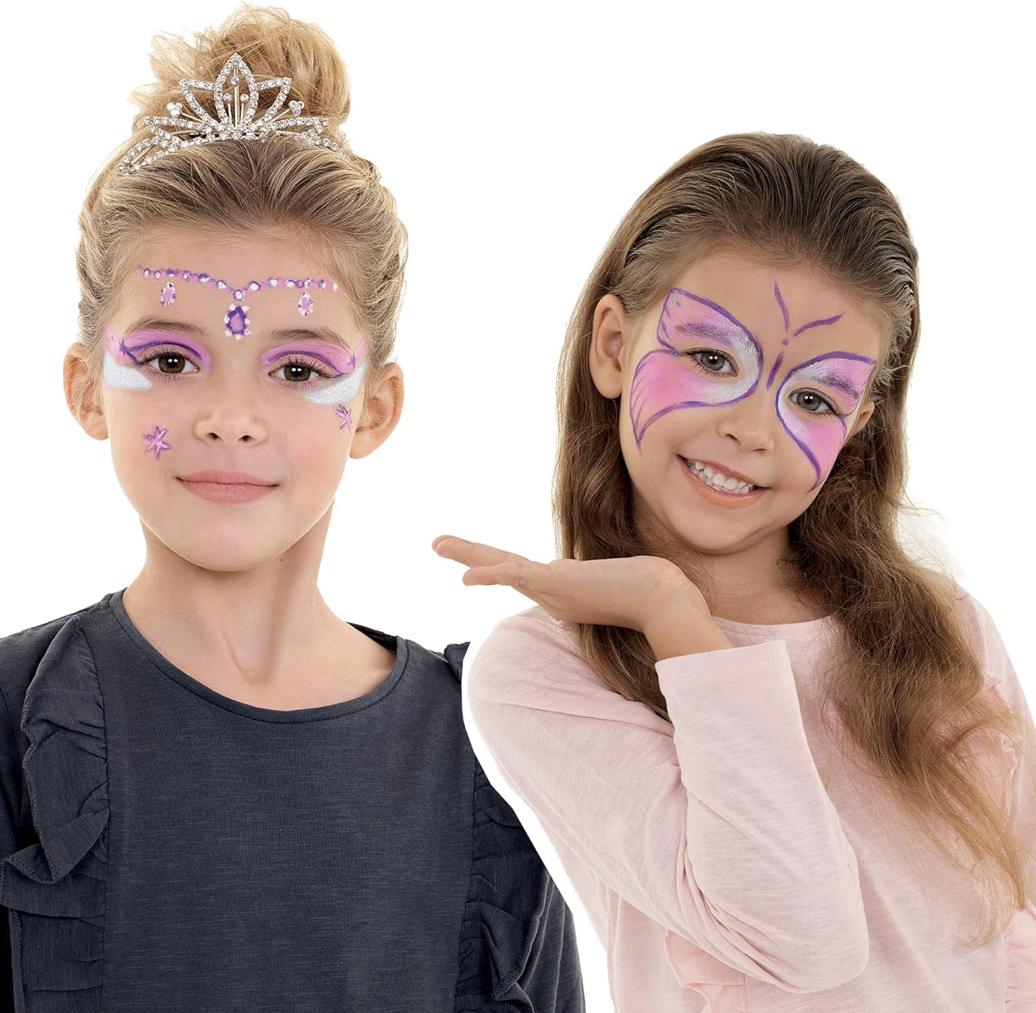 CARIOCA Mask Up Princess, Face Painting Kit for Girls, Make-up Sticks Ideal for Christmas, Halloween, Carnival and Parties - 3 Colours and 2 Tutorials - Dermatologically Tested