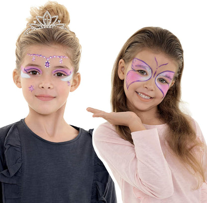 CARIOCA Mask Up Princess, Face Painting Kit for Girls, Make-up Sticks Ideal for Christmas, Halloween, Carnival and Parties - 3 Colours and 2 Tutorials - Dermatologically Tested