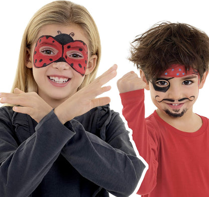 CARIOCA Mask Up Carnival, Face Painting Kit for Boys and Girls, Make-up Sticks Ideal for Christmas, Halloween, Carnival and Parties - 3 Colours and 2 Tutorials - Dermatologically Tested