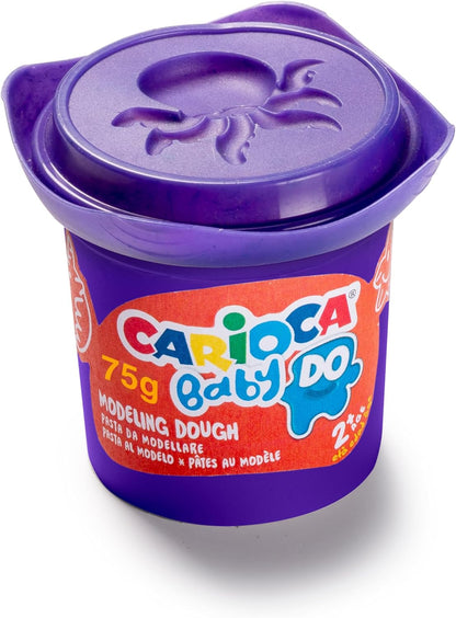 Carioca Baby DO Plastilina, Set de 8 Colores, para Niños a Partir de 12 Meses, Colores Luminosos y Combinables, para Niños de 1 Año, No Ensucia Las Manos y Secado al Aire, Contiene Trigo