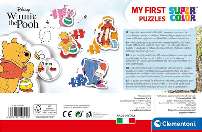 Clementoni - 20820 - My First Puzzle - Disney Winnie the Pooh - 3-6-9-12 pieces - Made in Italy - jigsaw puzzle children age 2+
