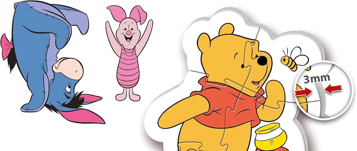 Clementoni - 20820 - My First Puzzle - Disney Winnie the Pooh - 3-6-9-12 pieces - Made in Italy - jigsaw puzzle children age 2+