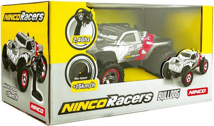 Ninco - Bulldog + | Großer Monster Truck Ferngesteuert | Maßstab 1/18 mit 4 Rädern und super robuster Karosserie | Maße: 26,5 x 16 x 11 cm | ab 6 Jahren (NH93176