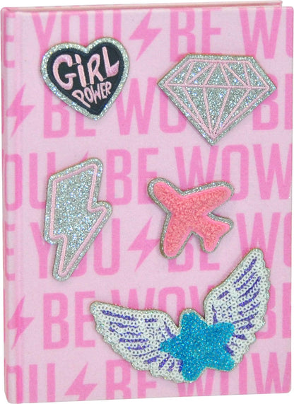 WOW GENERATION Kids Girls School Notebook Diary with Interchangeable Patches Back to School