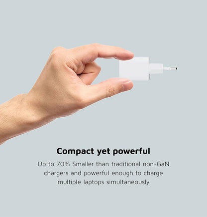 Xtorm 67W GaN2 Ultra Charger, GaN Technology, USB-C and USB-A, Power Delivery, GRS Recycled Plastic - White