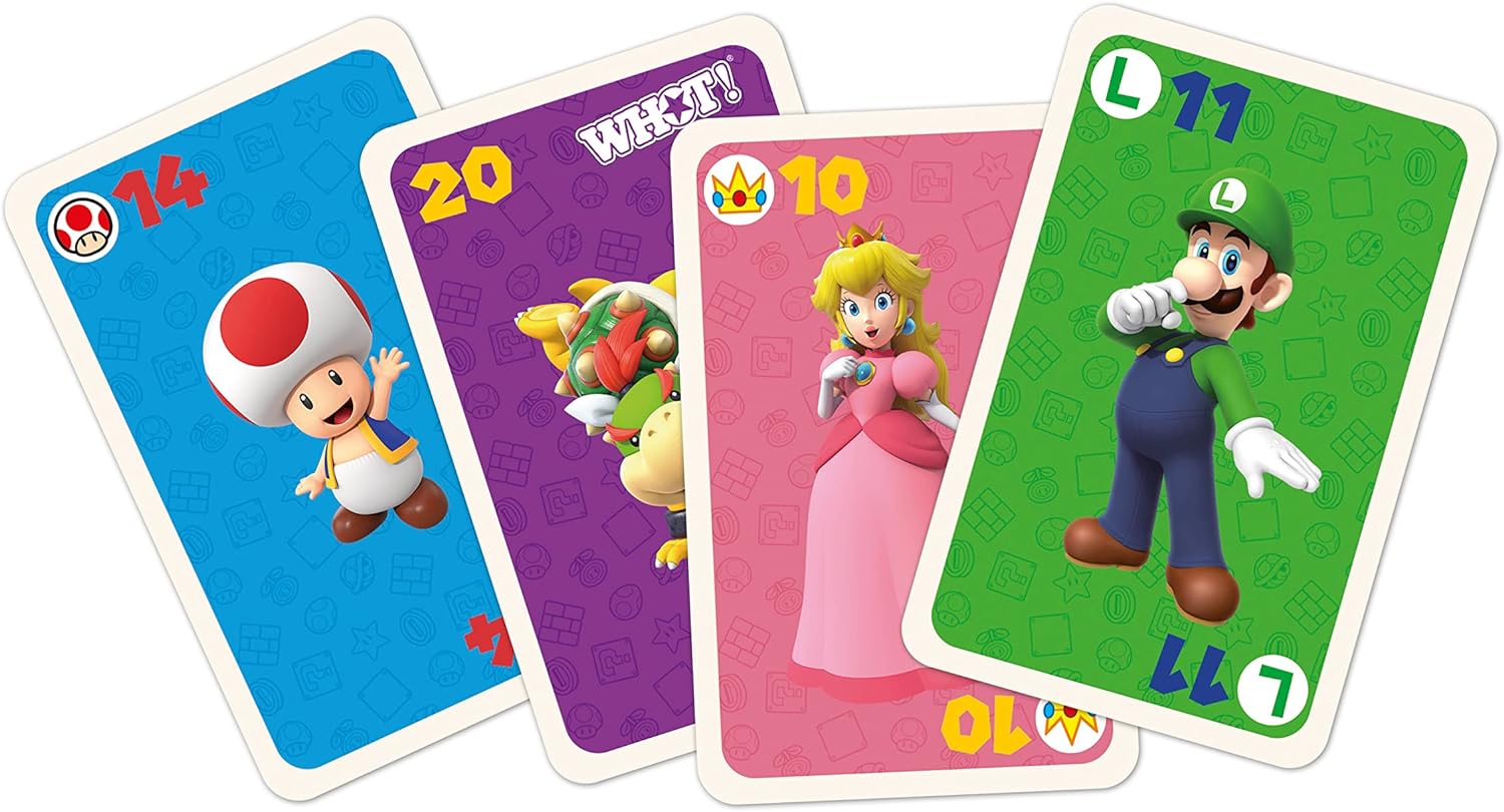 Winning Moves - WHOT! Mau Mau-Variante - Super Mario - Kartenspiel - Alter 5+ - Deutsch