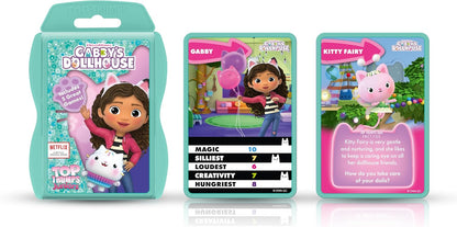 Top Trumps Junior Gabby’s Dollhouse Card Game, Play with Luli-Loo, Carlita, Kitty Fairy and Pandy Paws, Includes 5 extra games from Spot the Difference and Pairs, educational gift for ages 4 plus