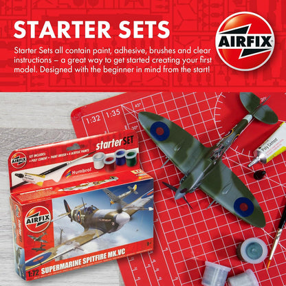 Airfix Juego de iniciación – A55013 North American P-51D Mustang Model Building Kit – Kit de modelo de avión de plástico para adultos y niños de 8 años en adelante, el juego incluye Sprues