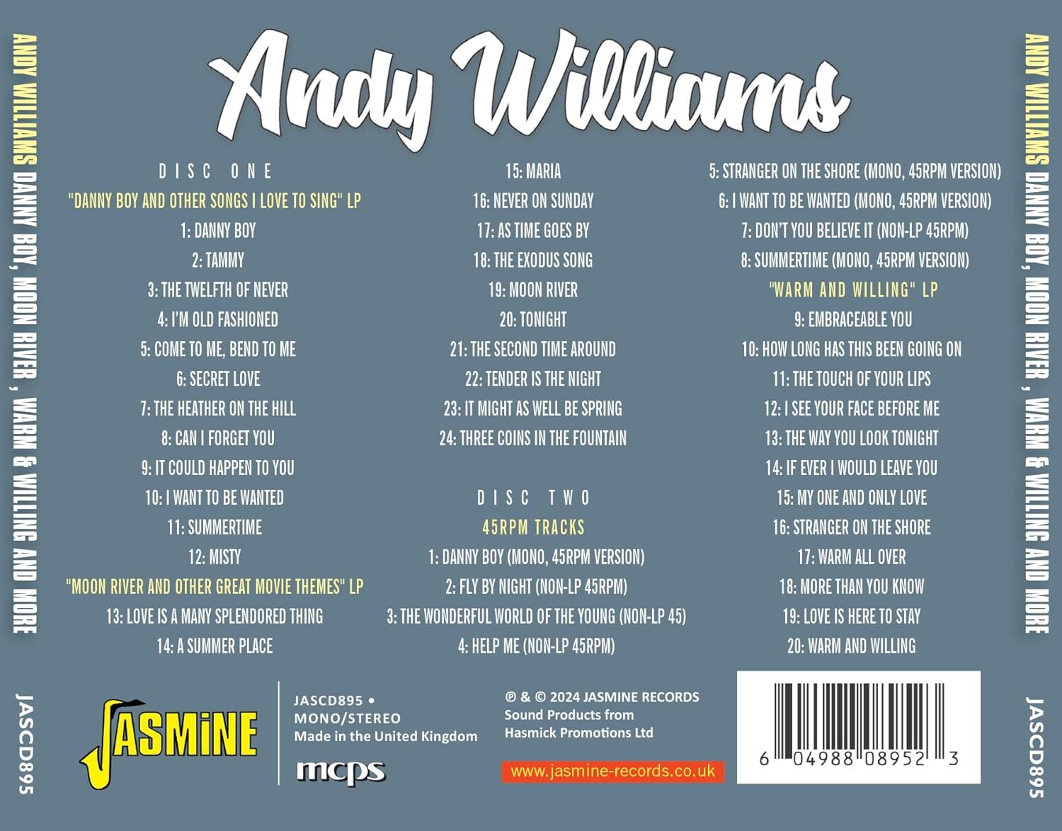 Danny Boy, Moon River, Warm & Willing and More