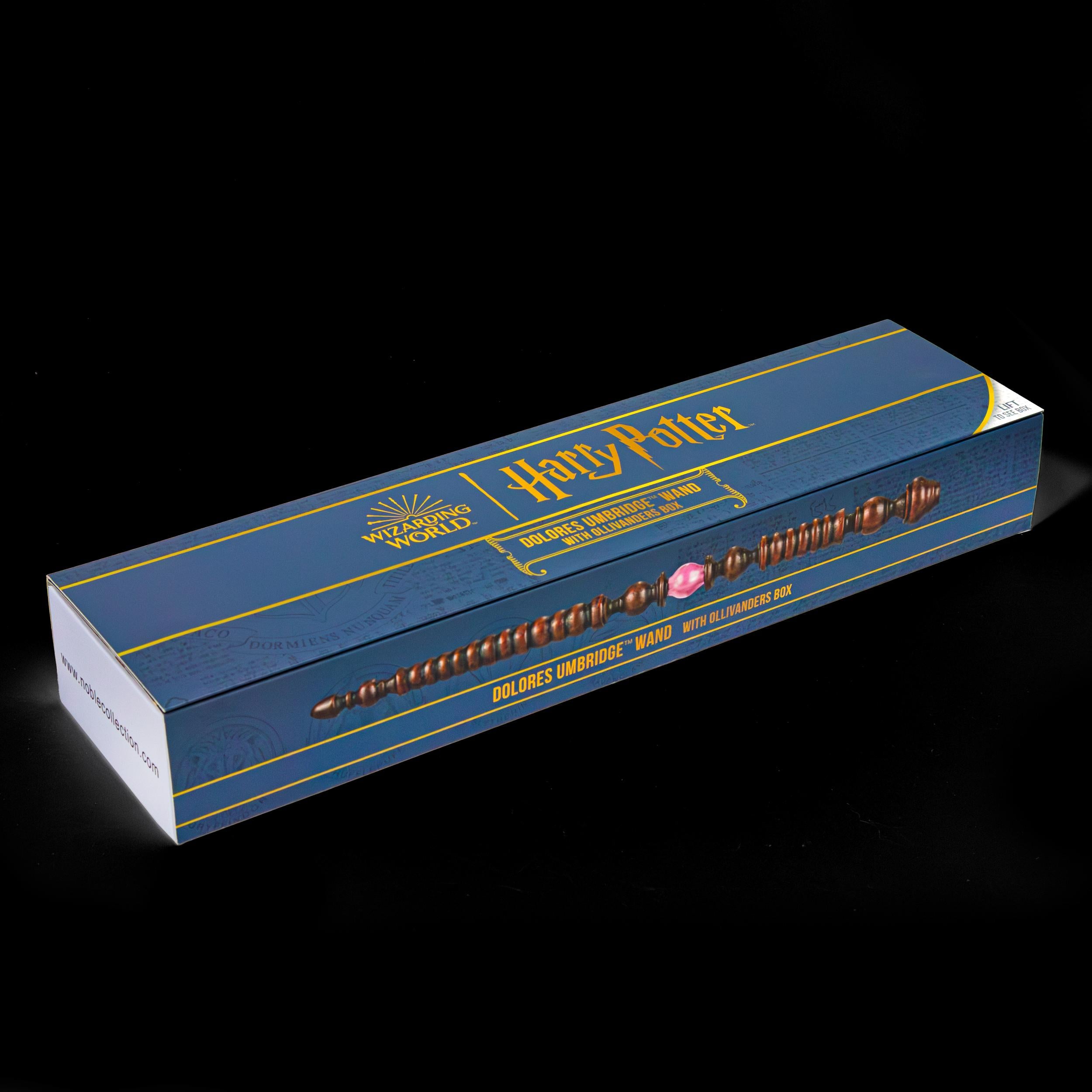 Dolores Umbridge wand in Ollivander's box. Harry Potter. The Noble Collection.