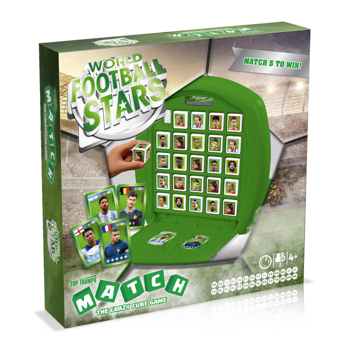 Top Trumps Match Game World Football Stars – Familien-Brettspiele für Kinder und Erwachsene, passendes Spiel und Memory-Spiel, lustige Spiele für zwei Spieler, Erinnerungen und Lernen