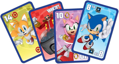 Waddingtons Number 1 Sonic the Hedgehog WHOT! Travel Card Game, play with Knuckles, Tails, Shadow, Doctor Eggman from the popular Sega video game, great gift for ages 5 plus