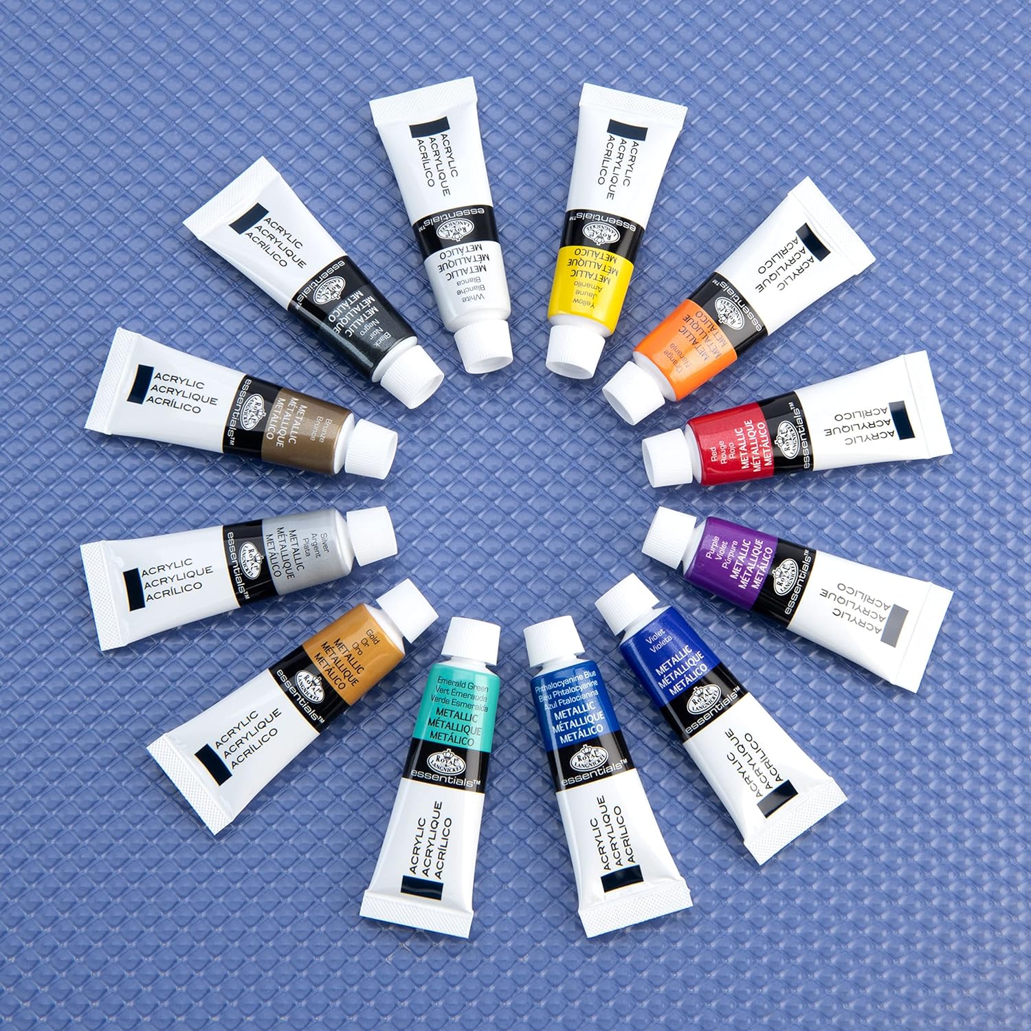 Royal & Langnickel Essentials 12ml Acrylic Paints- Metallic Colors- 12pk