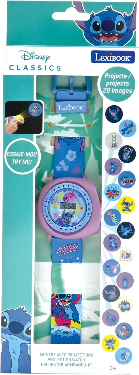 Lexibook Reloj Correa Ajustable Pantalla Digital con 20 proyecciones