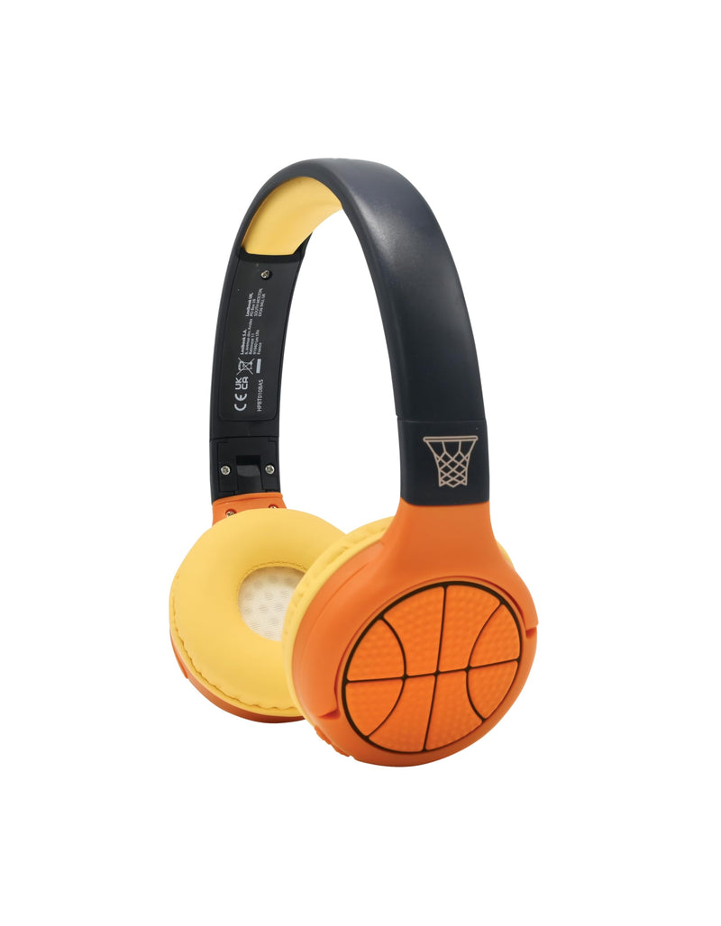Lexibook - Basketball - 2-in-1 Bluetooth & Wired Headphones with microphone and control button, Foldable and Adjustable, Long lasting rechargeable battery, HPBT010BA