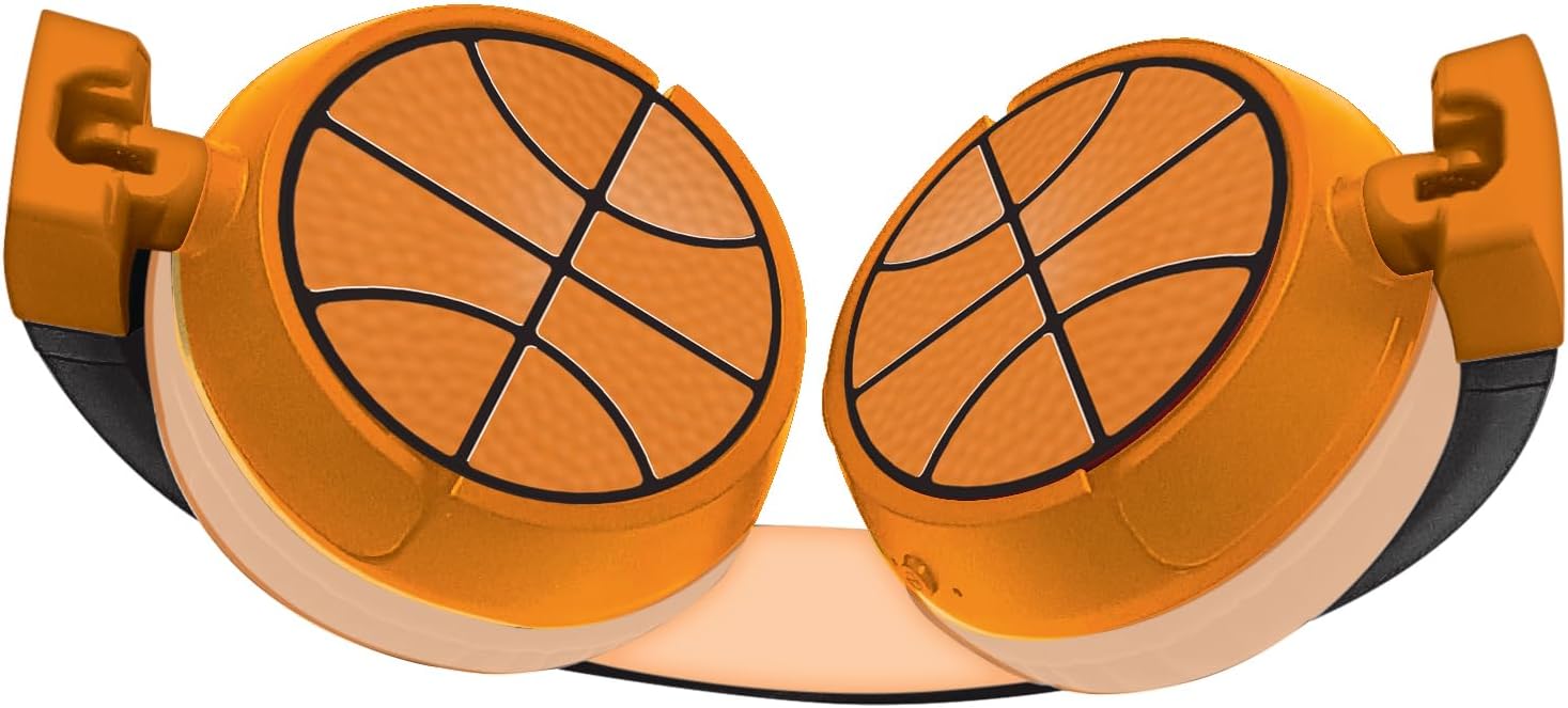 Lexibook - Basketball - 2-in-1 Bluetooth & Wired Headphones with microphone and control button, Foldable and Adjustable, Long lasting rechargeable battery, HPBT010BA