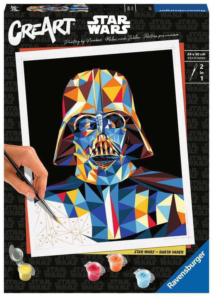 Ravensburger 23731 CreArt-Paint by Numbers 23731-Star Wars-Darth Vader-from 12 Years, Mittel