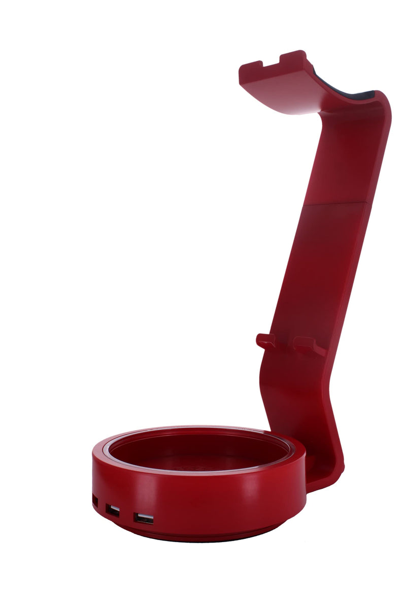 Cable Guys Powerstand SP2 - Docking Station for Cable Guys, Phone and controller holder, with headphone cradle Gaming Accessory - Red