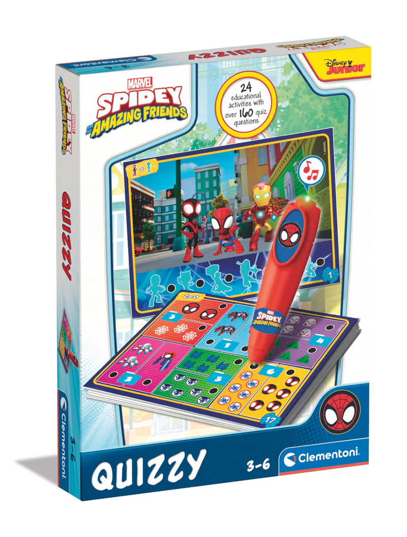 Clementoni Educational Games - Electronic Pen Basic Marvel Spidey, Quiz Game For Kids With Electronic Pen, Learning Toys 3 Years, Multilingual, Batteries Included, Made In Italy, 16805