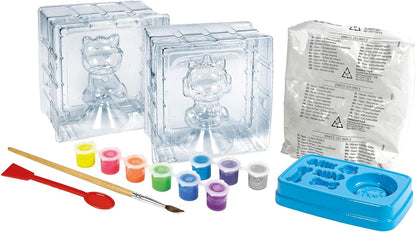 Clementoni 18798 Gabby'S Dollhouse Chalk Creations Game for Creating Plaster Sculptures, Creative Activities, Painting, Laboratory for Girls, 6 Years, Made in Italy, Multicoloured