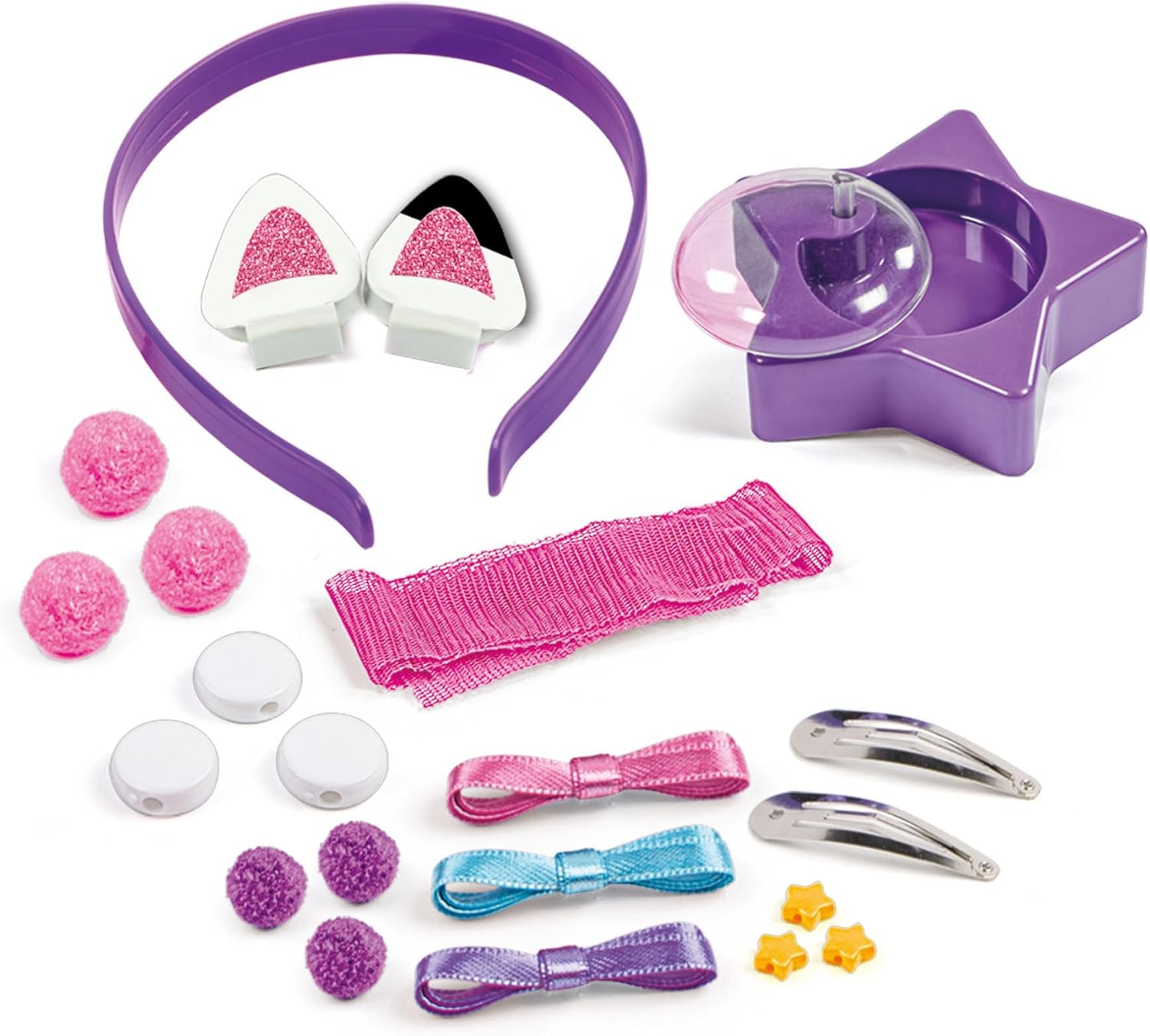 Clementoni Dollshouse Set-Gabby's Dollhouse-Hair accessories Hairstyle, Headband, Art and Crafts for Kids 6 Years, Creative Toys, Gift for Girls, 18800, Multicolour