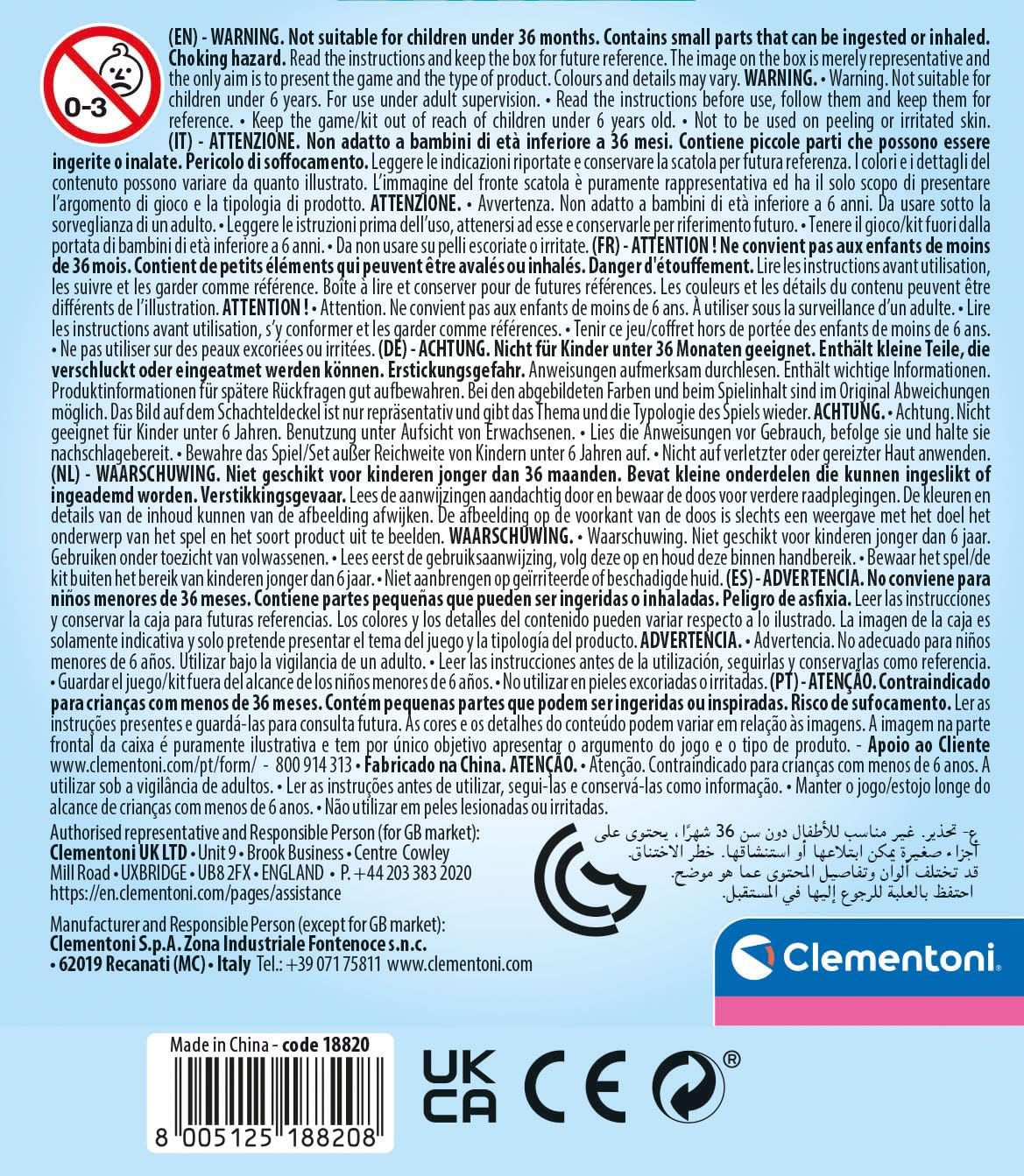 Clementoni Giochi Creativi Crazy Chic - Mini Trucchi Orso Made In Italy