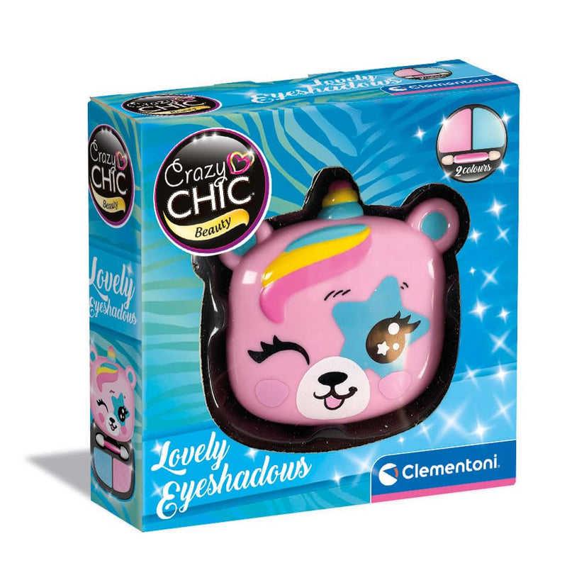 Clementoni 18820 Crazy Chic – Lovely Eyeshadow: Bär, Lidschatten-Make-up, sicher und hypoallergen, Kosmetik-Set für Mädchen 6 Jahre, leicht mit Wasser abwaschbar, Mehrfarbig