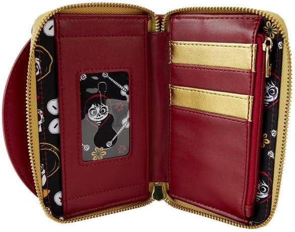 Loungefly Wallets Pixar Coco Miguel Cosplay Zip Around Wallet Red
