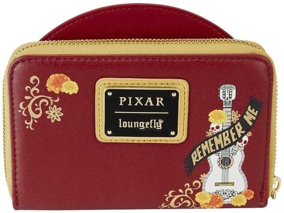 Loungefly Wallets Pixar Coco Miguel Cosplay Zip Around Wallet Red