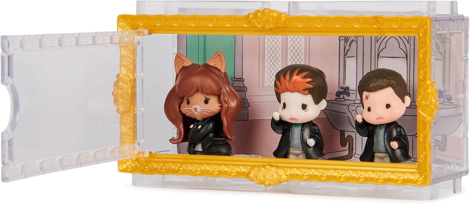 Wizarding World Harry Potter - Micro Magical Moments Sammelfiguren Multipack "Vielsaft-Trank" mit Harry, Hermine, Ron und Setzkasten, Spielzeug für Kinder ab 6 Jahren, Fanartikel (sortiert