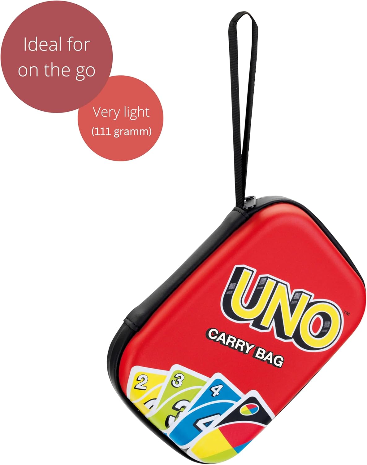 Theo Klein 5901 UNO carrying bag I Practical playing card bag for on the go I Protects cards from moisture and dust I Dimensions: 11 cm x 3.5 cm x 15.5 cm I Toys for children aged 3 and over