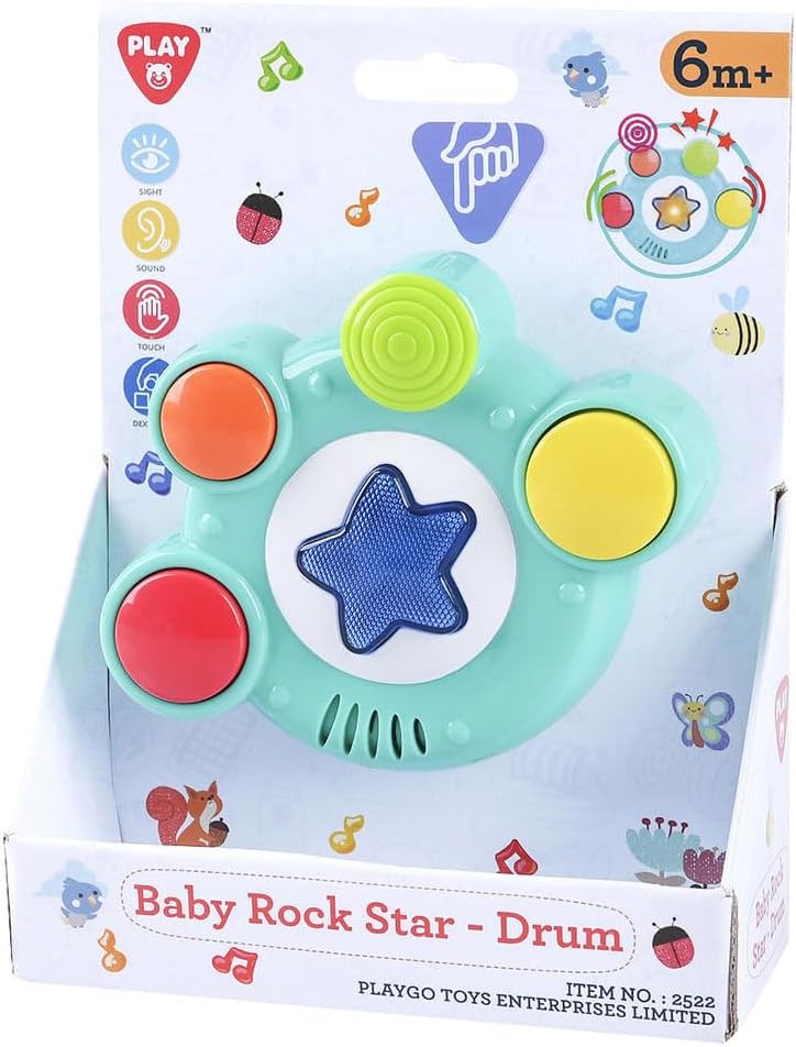 PlayGo Baby Activity Drum Rock Star Grabbing with Sound and Light